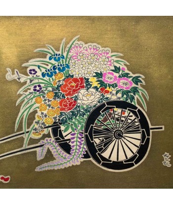 Estampe Japonaise de Tasaburo Takahashi | Chariot à fleurs n°1 - Printemps Les magasins à Paris