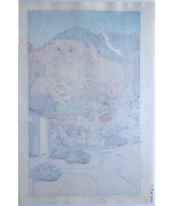 Estampe Japonaise de Yoshida Toshi | Automne au musée d'Hakone pas cheres