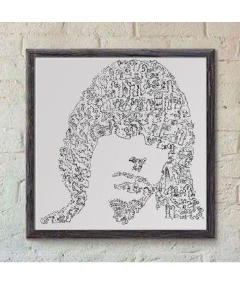 Johnny Ramone print, the Ramones punk band en linge