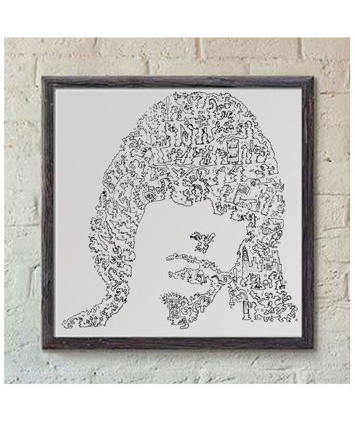 Johnny Ramone print, the Ramones punk band en linge