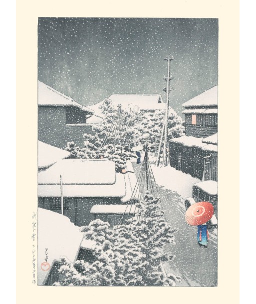 Neige à Daichi de Hasui Kawase | Reproduction Fine Art 2024