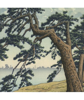 Matin brumeux à Yotsuya Mitsuke de Hasui Kawase | Reproduction Fine Art Les êtres humains sont 