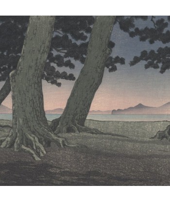 La Plage de Kaiganji de Hasui Kawase | Reproduction Fine Art pas cher 