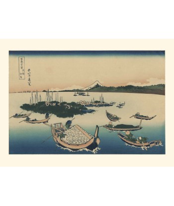 Ile Tsukuda de Hokusai | Reproduction Fine Art Voir les baskets