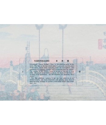 Estampe Japonaise de Hiroshige | Le Grand Tokaido n°1 Nihonbashi Comparez plus de prix