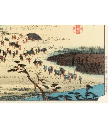 Estampe Japonaise de Hiroshige | Le Grand Tokaido n° 24 Shimada pas cheres