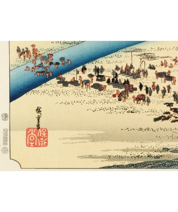 Estampe Japonaise de Hiroshige | Le Grand Tokaido n° 24 Shimada pas cheres