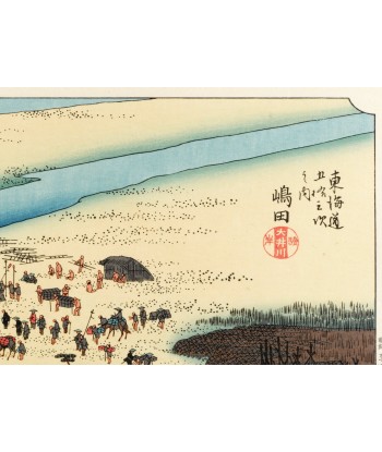 Estampe Japonaise de Hiroshige | Le Grand Tokaido n° 24 Shimada pas cheres