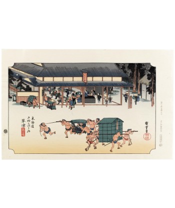 Estampe Japonaise de Hiroshige | Le Grand Tokaido n°53 Kusatsu 50-70% off 