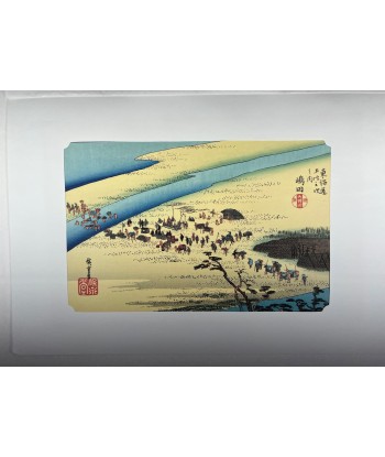 Estampe Japonaise de Hiroshige | Le Grand Tokaido n° 24 Shimada pas cheres