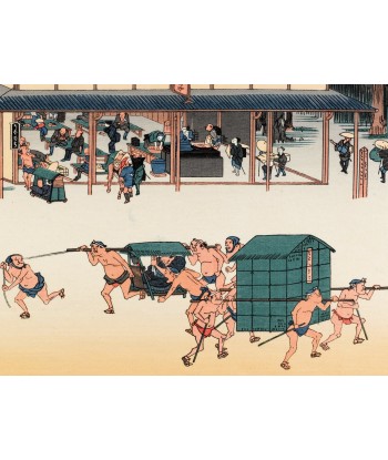 Estampe Japonaise de Hiroshige | Le Grand Tokaido n°53 Kusatsu 50-70% off 