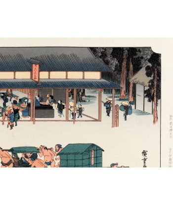 Estampe Japonaise de Hiroshige | Le Grand Tokaido n°53 Kusatsu 50-70% off 