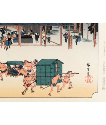 Estampe Japonaise de Hiroshige | Le Grand Tokaido n°53 Kusatsu 50-70% off 