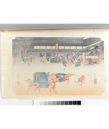 Estampe Japonaise de Hiroshige | Le Grand Tokaido n°53 Kusatsu 50-70% off 