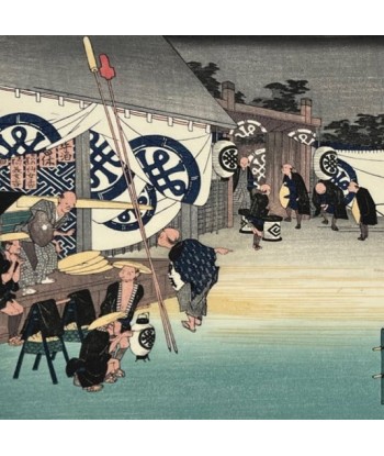 Estampe Japonaise de Hiroshige | Le Grand Tokaido n°48 Seki suggérées chez