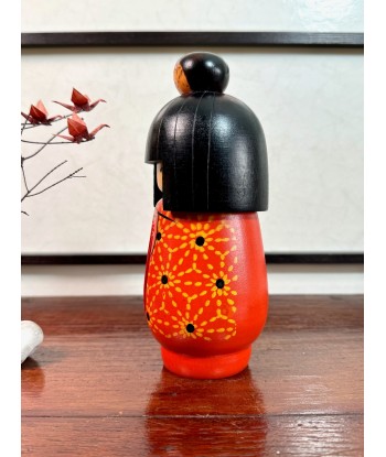 Kokeshi Créative Vintage de Kazuo Tamikazawa | Kimono rouge l'achat 