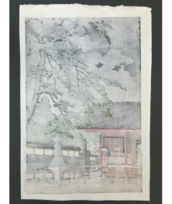 Estampe Japonaise de Hasui Kawase | Le temple Gokokuji sous la pluie livraison et retour toujours gratuits