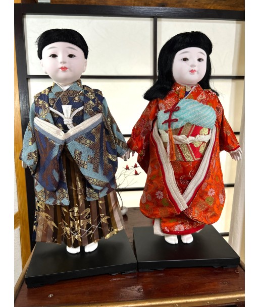 Poupées Japonaises Traditionnelles Ichimatsu | Couple en Kimono traditionnel en soie vente chaude votre 