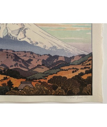 Estampe Japonaise de Yoshida Toshi | Le Mont Fuji vu de Nagaoka en Hiver À commander