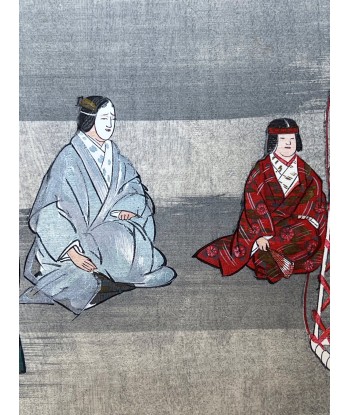 Estampe Japonaise de Kogyo Tsukioka | Mère et Fille et le Fantôme de France