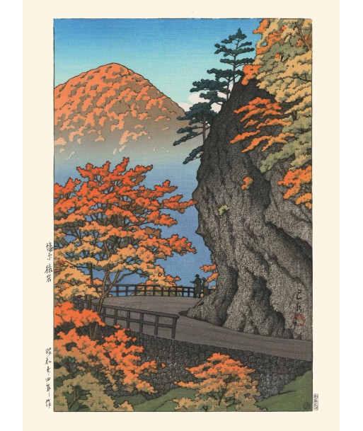 Automne à Saruiwa, Shiobara de Hasui Kawase | Reproduction Fine Art l'achat 