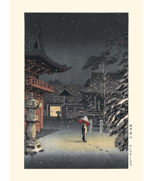 Neige au Sanctuaire de Nezu de Koitsu | Reproduction Fine Art pas cher chine