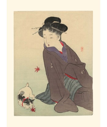 Beauté et son Chat de Takeuchi Keishu | Reproduction Fine Art acheter