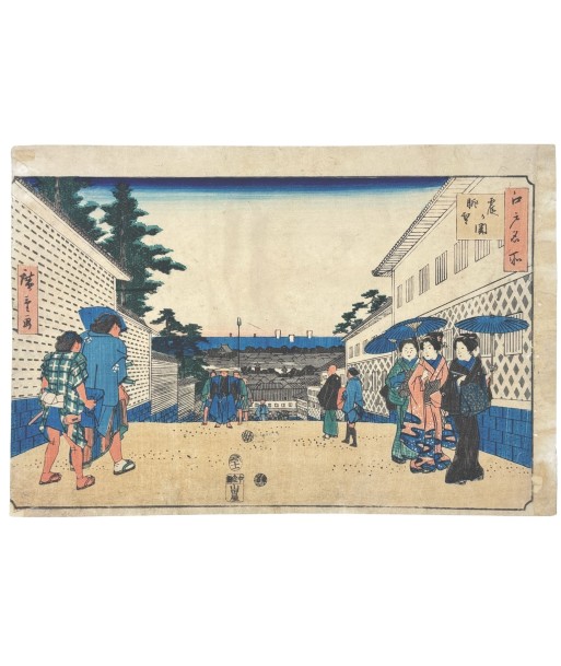 Estampe Japonaise de Hiroshige | Edo Meisho - Point de vue depuis Kasumigaseki Toutes les collections ici