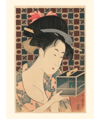 Beauté et cage aux Lucioles Utamaro Kitagawa | Reproduction Fine Art Véritable concentré