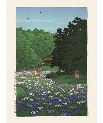 Jardin d'Iris de Hasui Kawase | Reproduction Fine Art de France