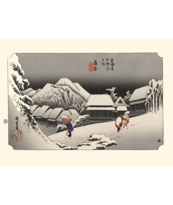 Neige à Kambara de Hiroshige | Reproduction Fine Art pas cher chine