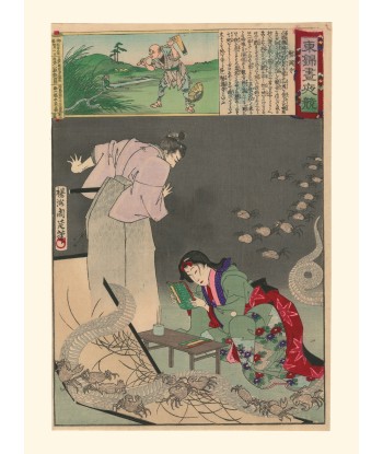 Kanimanji et crabes de Chikanobu | Reproduction Fine Art Livraison rapide