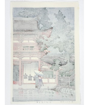 Estampe Japonaise de Hasui Kawase | Pluie au temple Kasuga à Nara l'évolution des habitudes 