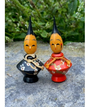 Couple de poupées Kokeshi artisanales l Kokeshi pinceau de l' environnement