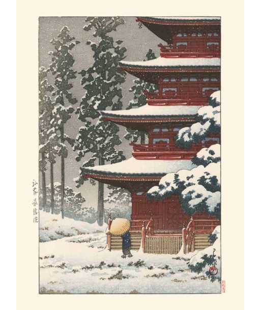 Neige au temple Saisho-In de Hasui Kawase | Reproduction Fine Art Jusqu'à 80% De Réduction