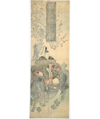 Estampe Japonaise de Hiroshige | Le Poète Sugawara Michizane sur son buffle À commander