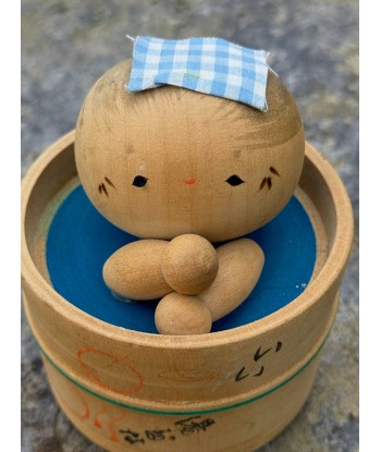 Kokeshi souvenir vintage de Kinosaki Onsen | Bébé dans son bain Vous souhaitez 