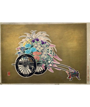 Estampe Japonaise de Tasaburo Takahashi | Chariot à fleurs n°2 - Eté acheter en ligne