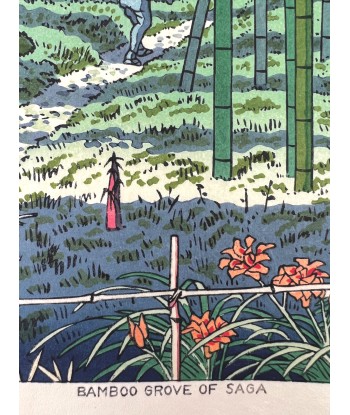 Estampe Japonaise de Takeji Asano | La Forêt de bambou de Sagano votre