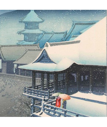 Neige sur le Kiyomizu de Hasui Kawase | Reproduction Fine Art pas cher chine