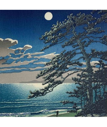 Estampe Japonaise de Kawase Hasui | Lune de printemps à Ninomiya 2023