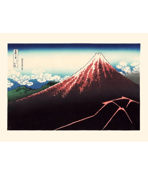 Orage sur le sommet de Hokusai | Reproduction Fine Art acheter en ligne