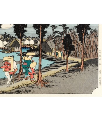 Estampe Japonaise de Hiroshige | Le Grand Tokaido n°13 Numazu les muscles