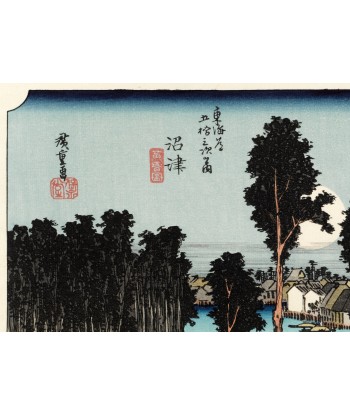 Estampe Japonaise de Hiroshige | Le Grand Tokaido n°13 Numazu les muscles