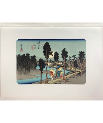 Estampe Japonaise de Hiroshige | Le Grand Tokaido n°13 Numazu les muscles