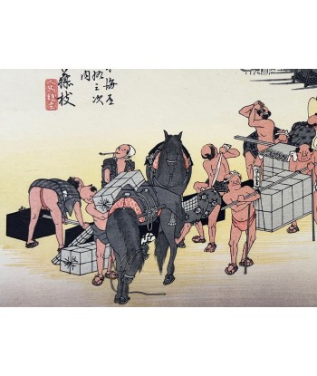 Estampe Japonaise de Hiroshige | Le Grand Tokaido n°23 Fujida en ligne des produits 