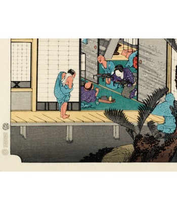 Estampe Japonaise de Hiroshige | Le Grand Tokaido n°37 Akasaka Venez découvrir notre 