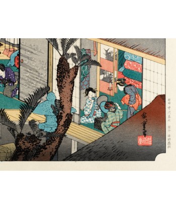 Estampe Japonaise de Hiroshige | Le Grand Tokaido n°37 Akasaka Venez découvrir notre 