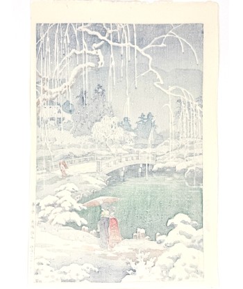 Estampe Japonaise de Koitsu Tsuchiya | Neige de Printemps à Maruyama paiement sécurisé