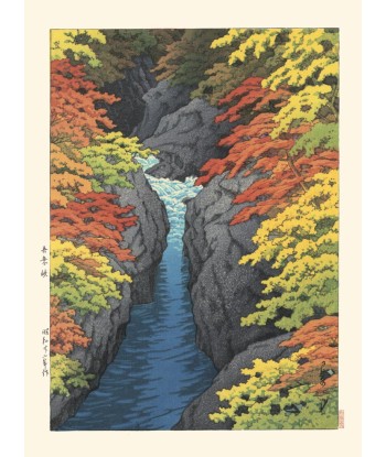 Les Gorges d'Azuma à l'Automne de Hasui Kawase | Reproduction Fine Art français